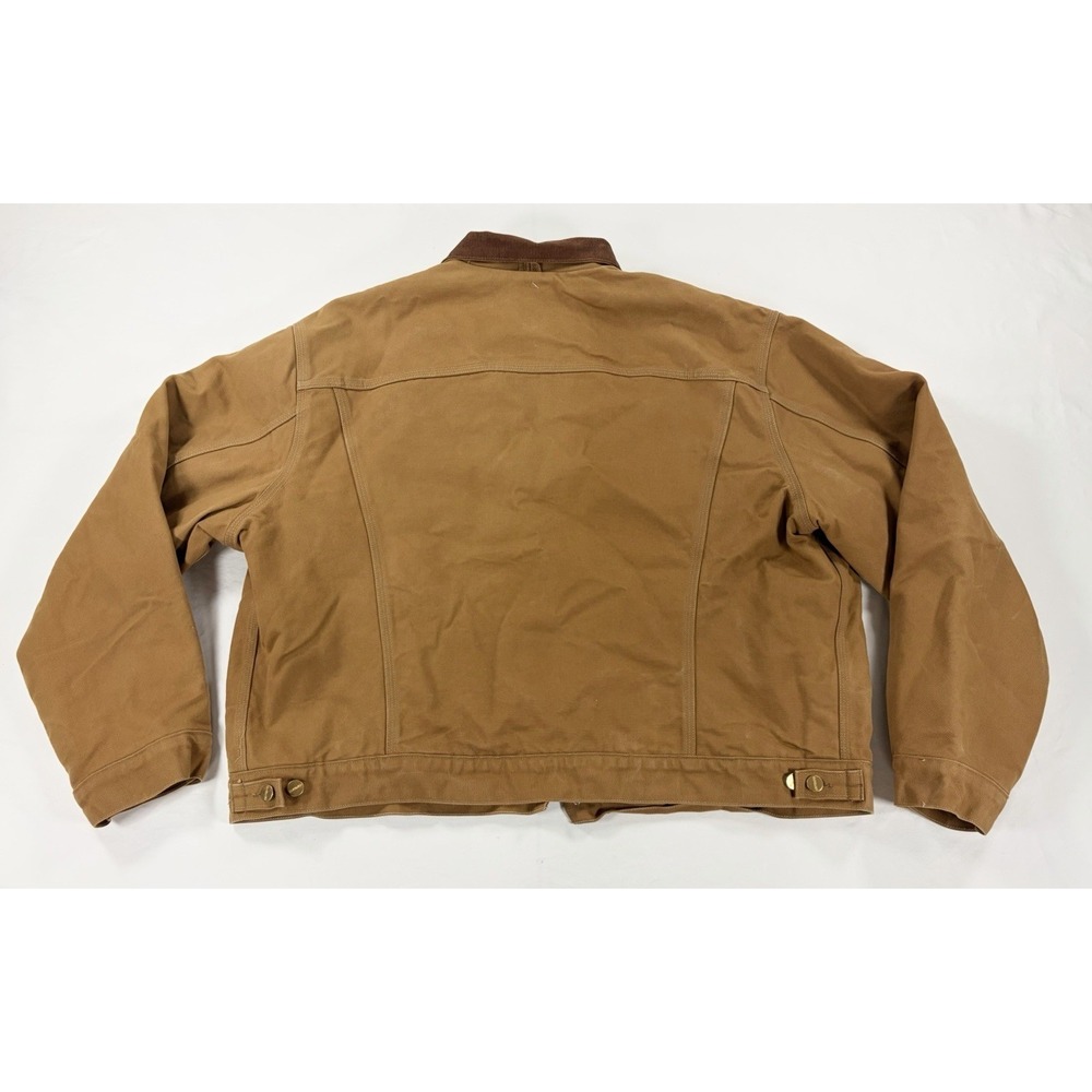 Vintage Carhartt JB0906 Brown Duck Trucker Jacket Star Tag USA Made 54 3XL Liner - Picture 2 of 10